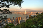 Hong Kong City Viewed From Victorial Peak